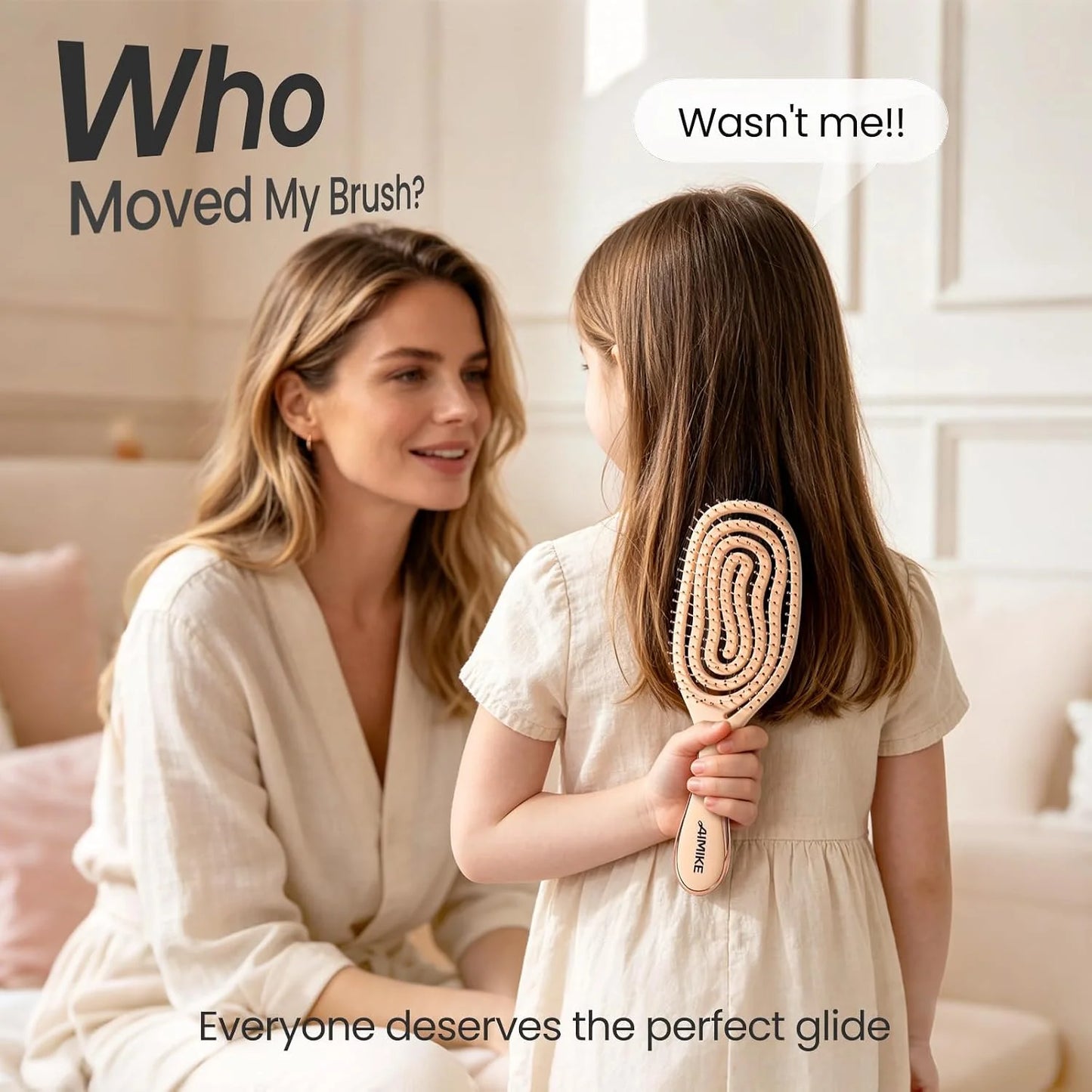 AIMIKE Spiral Hairbrush for Fine Hair, Wet Detangler Brush for Women & Kids