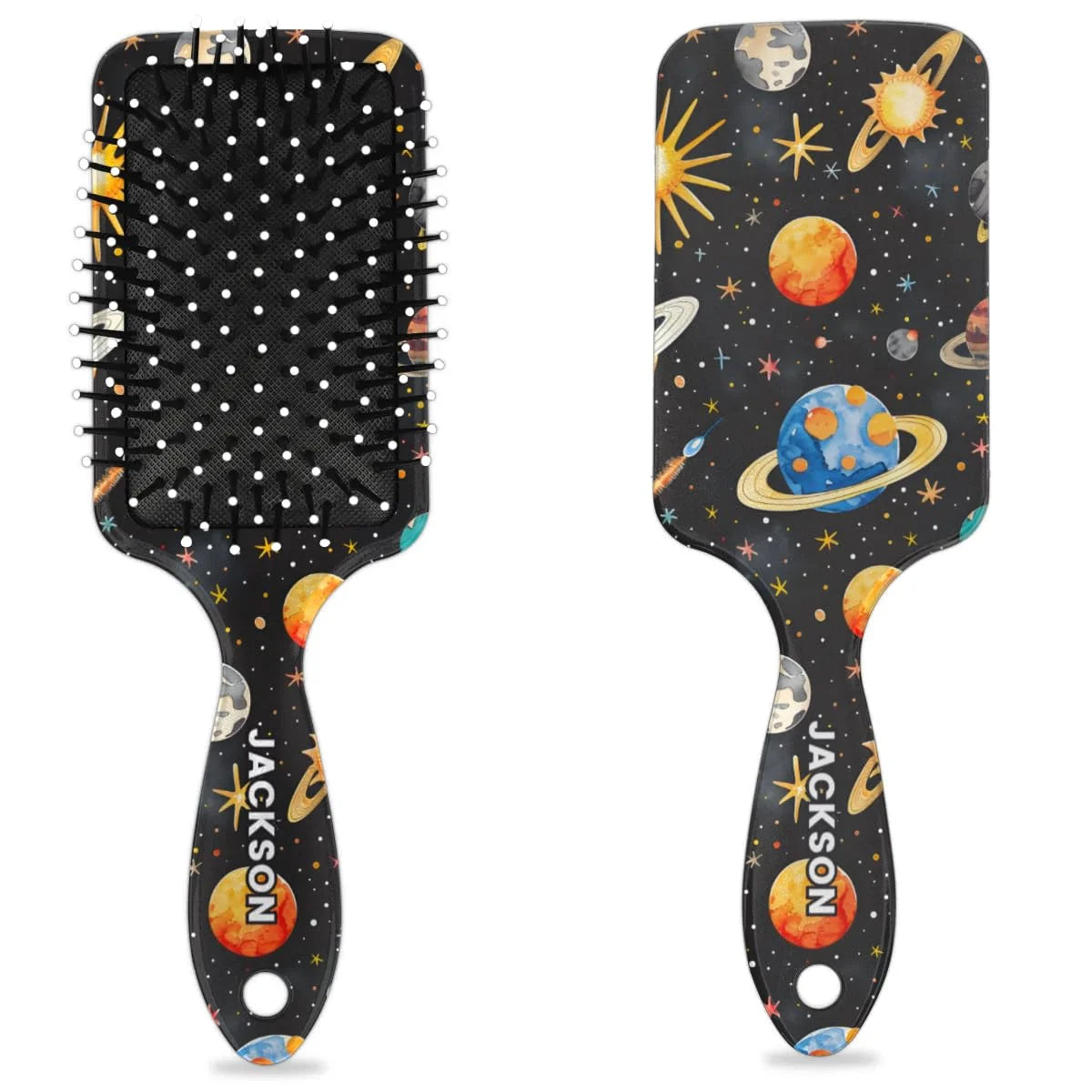 Personalized Cute Car Detangler-Hair-Brush for Kids Boys,Glides Through Tangles Comb,Custom Name Hair Brushes for All Hair Types Wet/Dry/Curly/Thick Hair,White 2