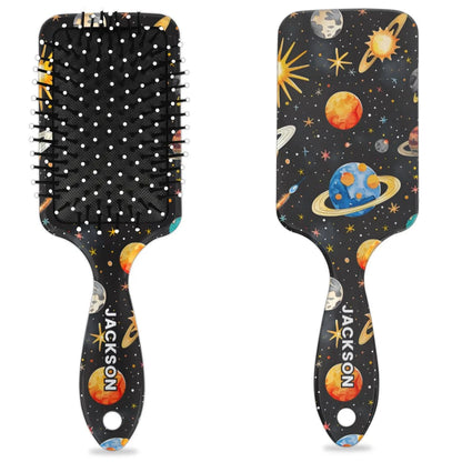 Personalized Cute Car Detangler-Hair-Brush for Kids Boys,Glides Through Tangles Comb,Custom Name Hair Brushes for All Hair Types Wet/Dry/Curly/Thick Hair,White 2