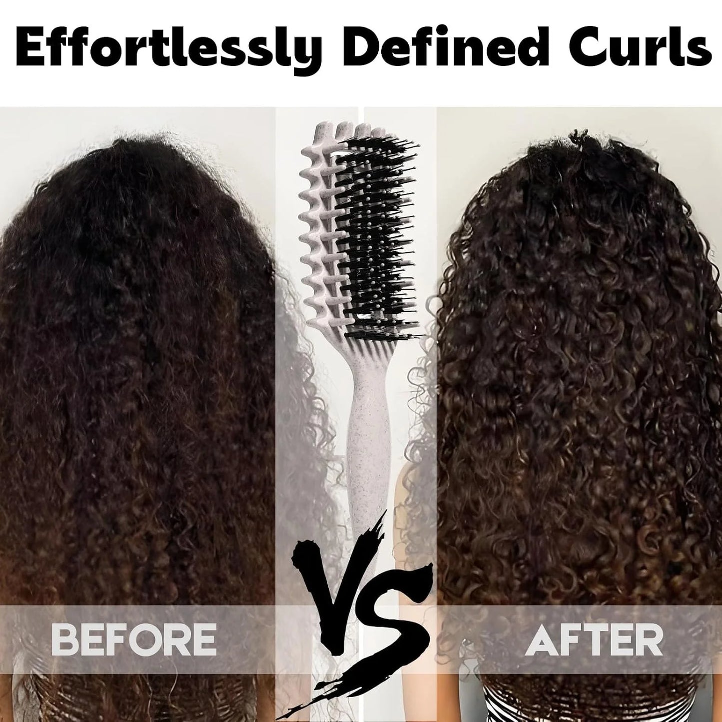 Curly Hair Brush Candybrush Curl Defining Brush for Detangling Shaping and Defining Curls for Women, Men, Wet & Dry Hair (Green Pink)