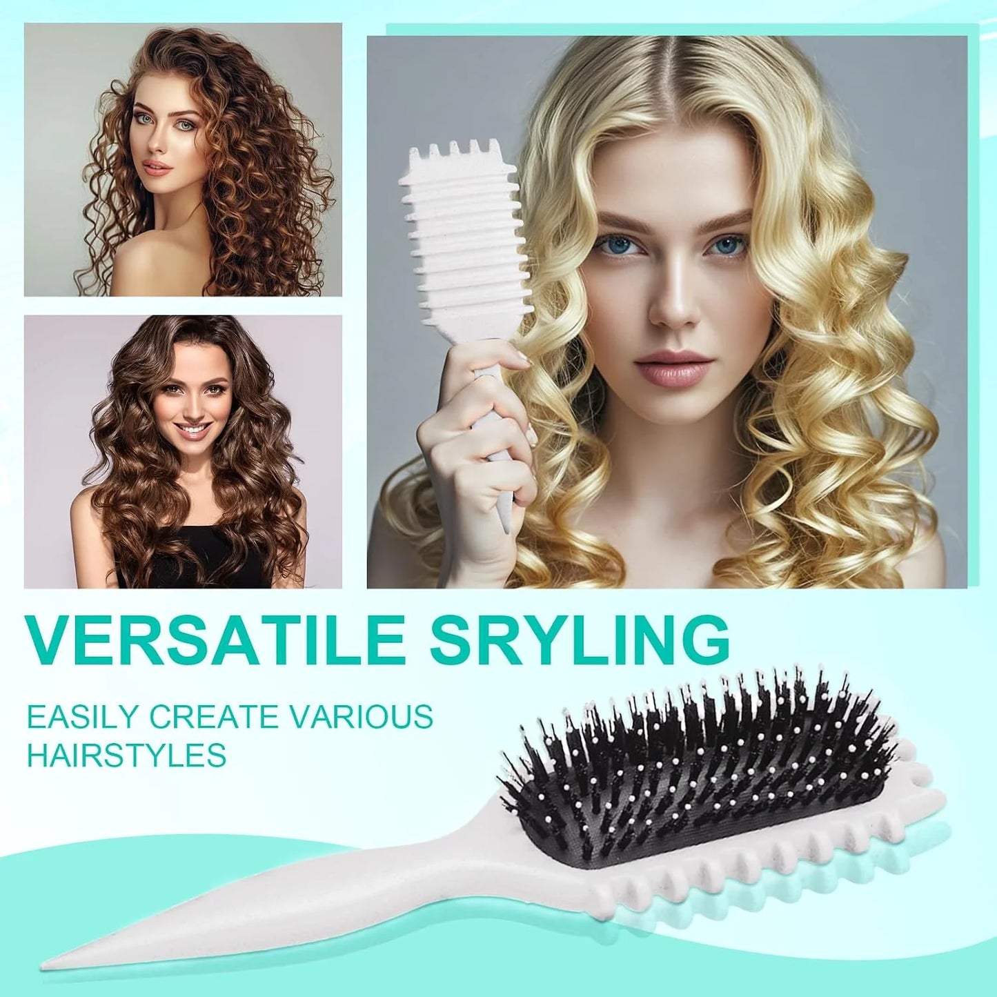 Candy Brush,Curly Hair Brush,Curl Defining Brush,Shaping and Defining Curls for Women Hair Brush for Combing and Shaping,Reduce Pulling and Curl Separation For Defined Curls(Purple)