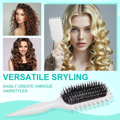 Candy Brush,Curly Hair Brush,Curl Defining Brush,Shaping and Defining Curls for Women Hair Brush for Combing and Shaping,Reduce Pulling and Curl Separation For Defined Curls(Purple)