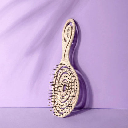 Ninabella Detangler Brush - No Tangle Hair Brush for Women, Fine, Thick and Long Hair - Hairbrush for Wet and Dry Hair, Gentle on the Scalp - Elegant Black