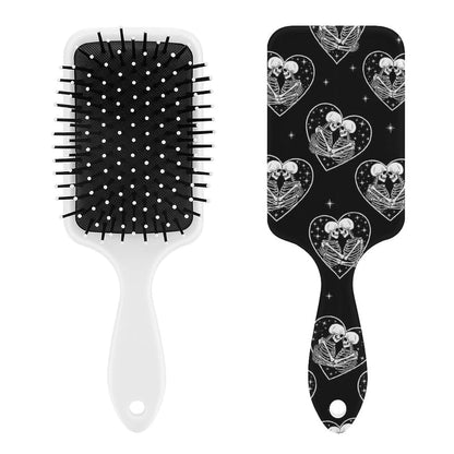 Air-Cushion Comb Black Gold Glitter Cheetah Leopard Print, Smooth Hair Salon Anti-Knotting Fluffy, For Long Thick Curly Hair, 1 Pack