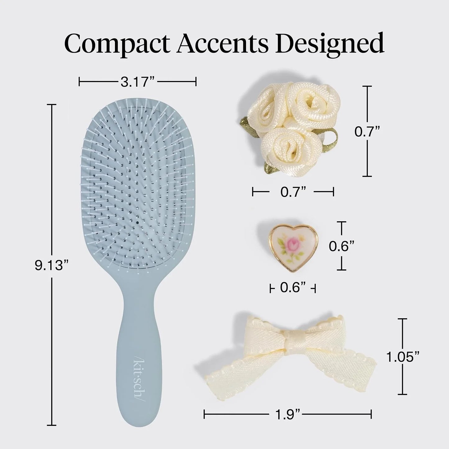 KitschPop™ Paddle Brush | Hair Brushes for Women – Soft Violet