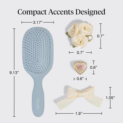 KitschPop™ Paddle Brush | Hair Brushes for Women – Soft Violet