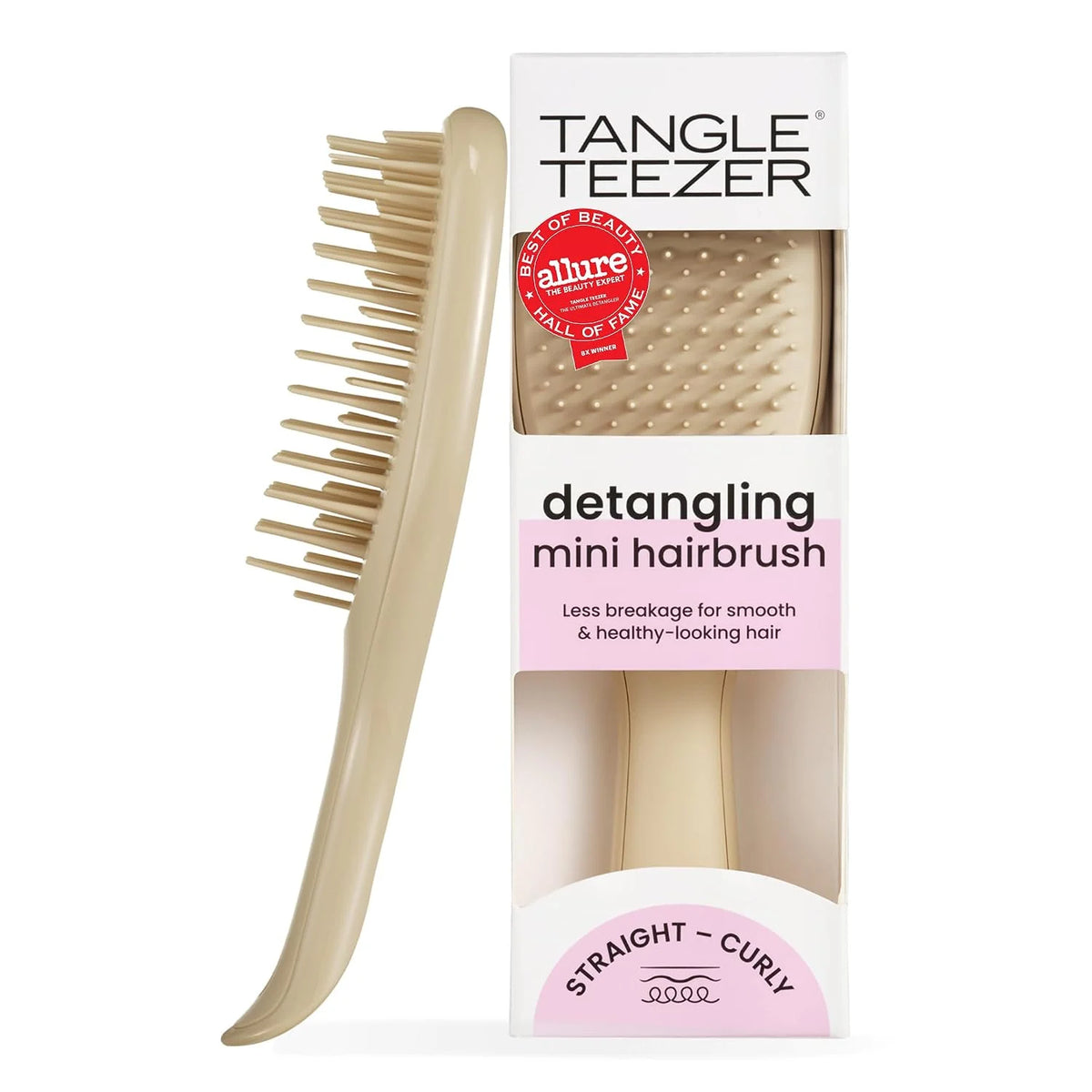 Tangle Teezer Ultimate Detangler Mini Hair Brush, Pink & Mint