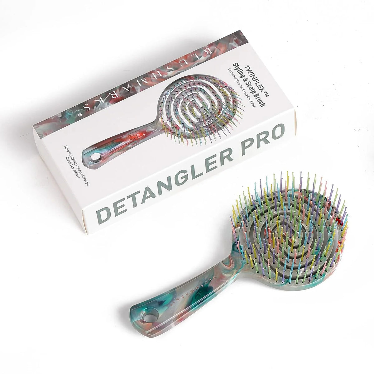 Detangling Wet Hair Brush for Thin or Straight Hair, Vented Detangler Hairbrush with Double-Layered Ultra and Soft-Nylon Bristles for Wet or Dry Hair, Gifts for Women Girls Kids