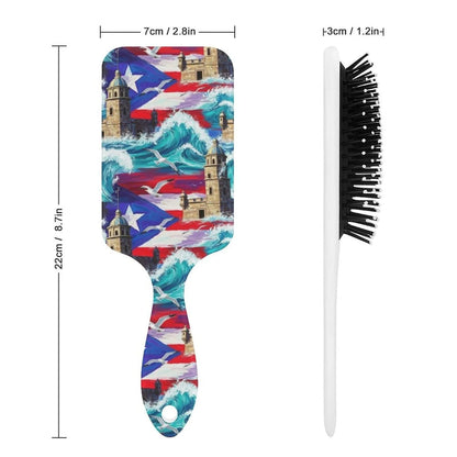 Women Girls Ladies Hair Brush Purple Black Buffalo Check Plaid Pattern, Paddle Brush for Detangling Scalp Massage, Cushion Hairbrush for Long Thick Curly Hair