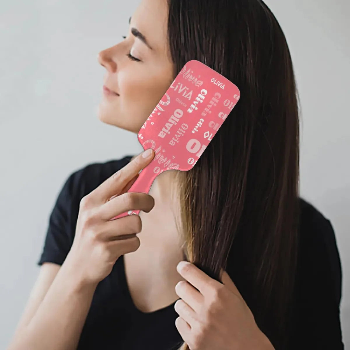 Personalized Name Hair Brush Detangler Brush Gifts for Women Man Custom Detangler-Hair-Brush Kids-Toddler-Girls for Travel All Hair Types