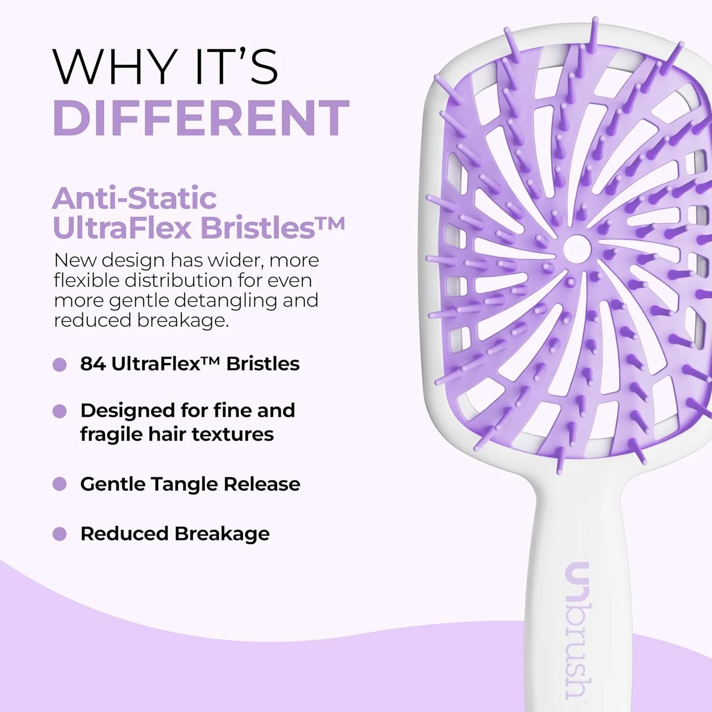 FHI Heat UNbrush Plus Ultra-Light Detangling Brush for Fine & Fragile Hair