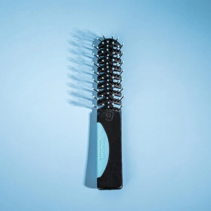 Cricket Static Free Volumizer Hair Brush - Styling, and Detangling All Hair Types, Long, Short, Thick, Thin, Curly, Straight, and Wavy, Happy Hair (Sky Blue)