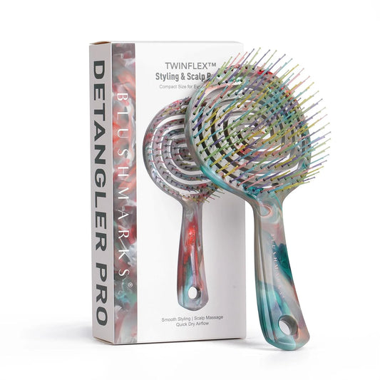 Detangling Wet Hair Brush for Thin or Straight Hair, Vented Detangler Hairbrush with Double-Layered Ultra and Soft-Nylon Bristles for Wet or Dry Hair, Gifts for Women Girls Kids
