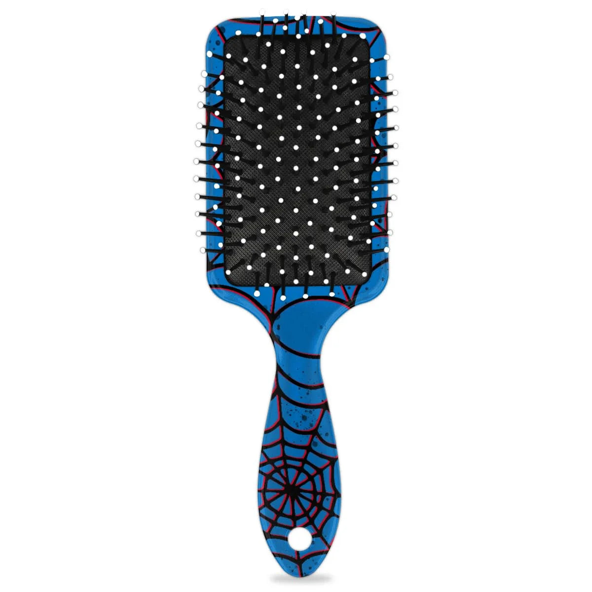 Personalized-Kids-Hair-Brush for Boy Girls Custom Gift Detangler Brush Soft Bristle Hair Brushes Travel Hair Brush for All Hair Types Christmas Hallowmas Spider Web Sliver Dot