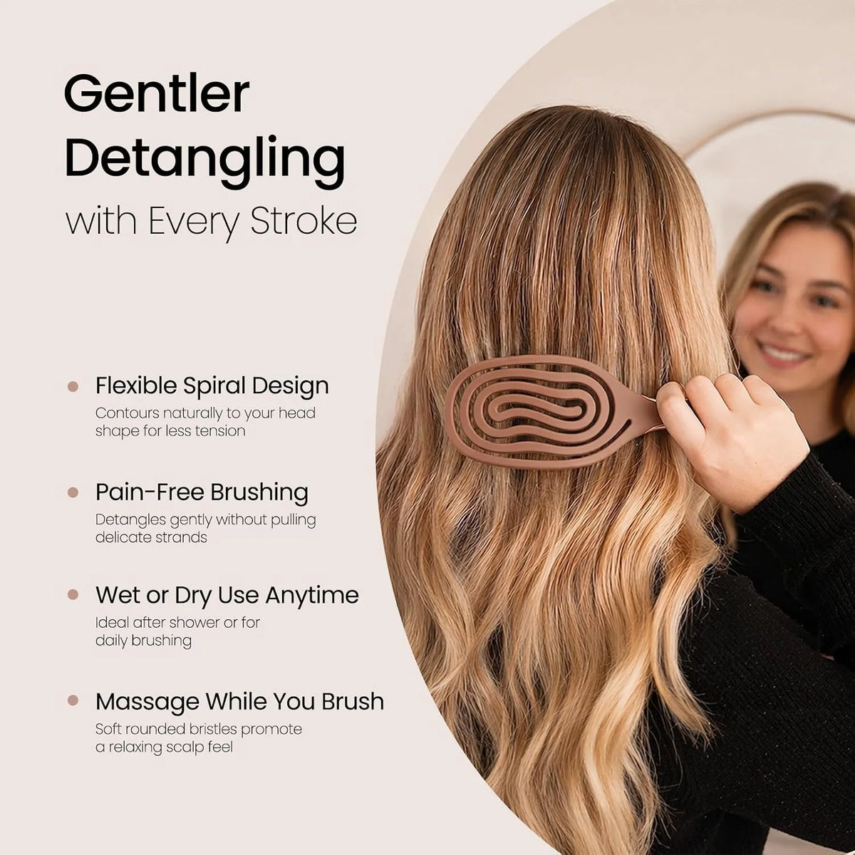 AIMIKE Vented Hair Brush for Fine Thin Hair, Gentle Detangler for Women