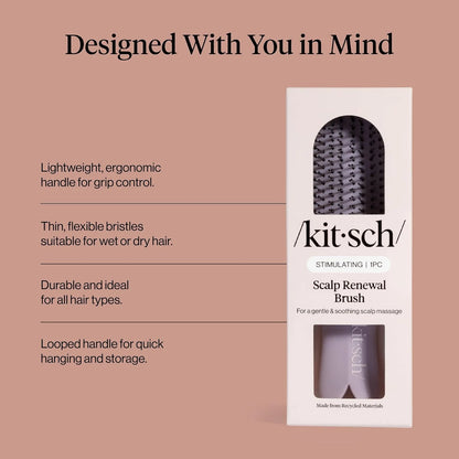 Kitsch Scalp Renewal Brush - Hairbrush Scalp Massager - Soft Violet