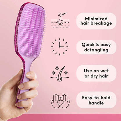 Lily England Pink Hair Brush for Women Detangling for Curly Wet & Dry Hair