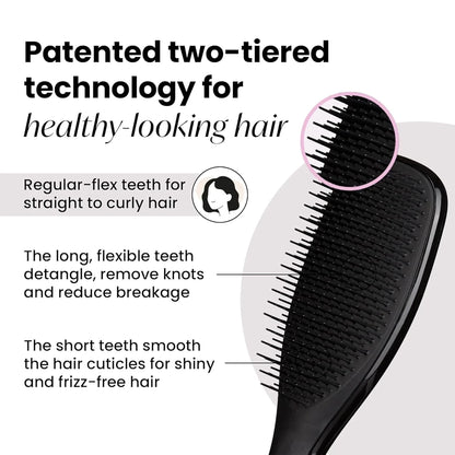 TANGLE TEEZER The Wet Detangler, Liquorice Black, All Hair types, unisex-adult
