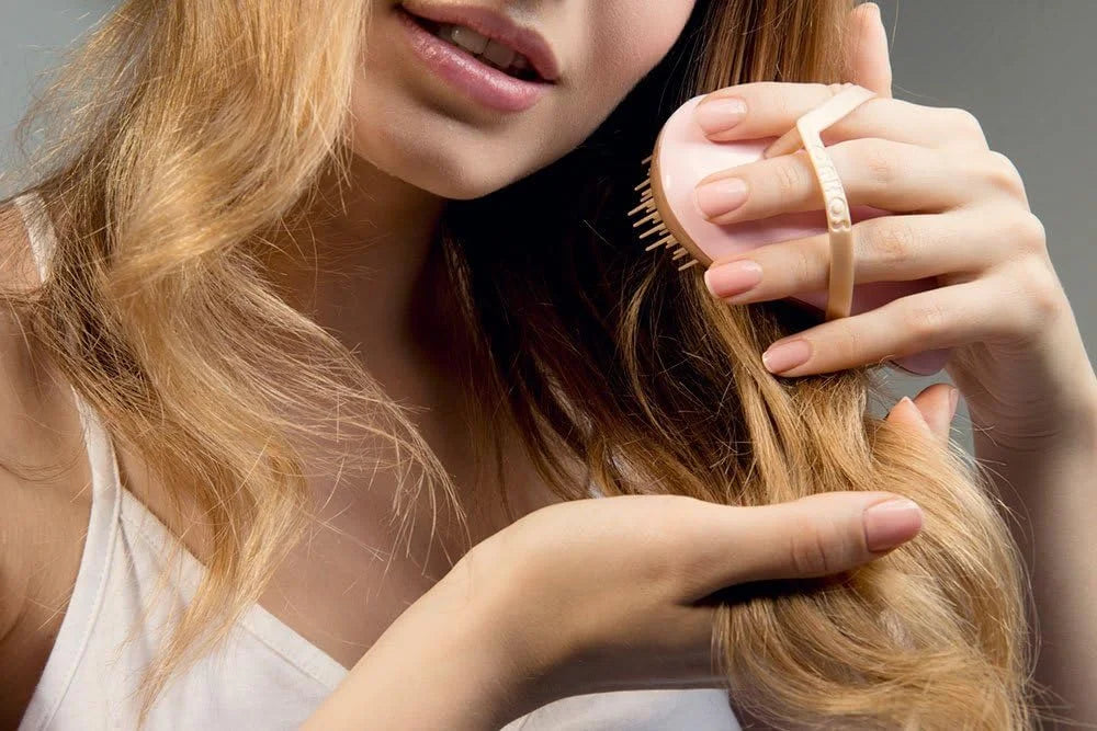 B128 Shower Head Brush/Exfoliator Shampoo Brush/Head Massager Scalp Stress Relax Shower Brush/Scalp Scrub Hair Brush Massager/Hair Massager for Hair Growth/Scalp Dandruff Brush Small Hair Brush