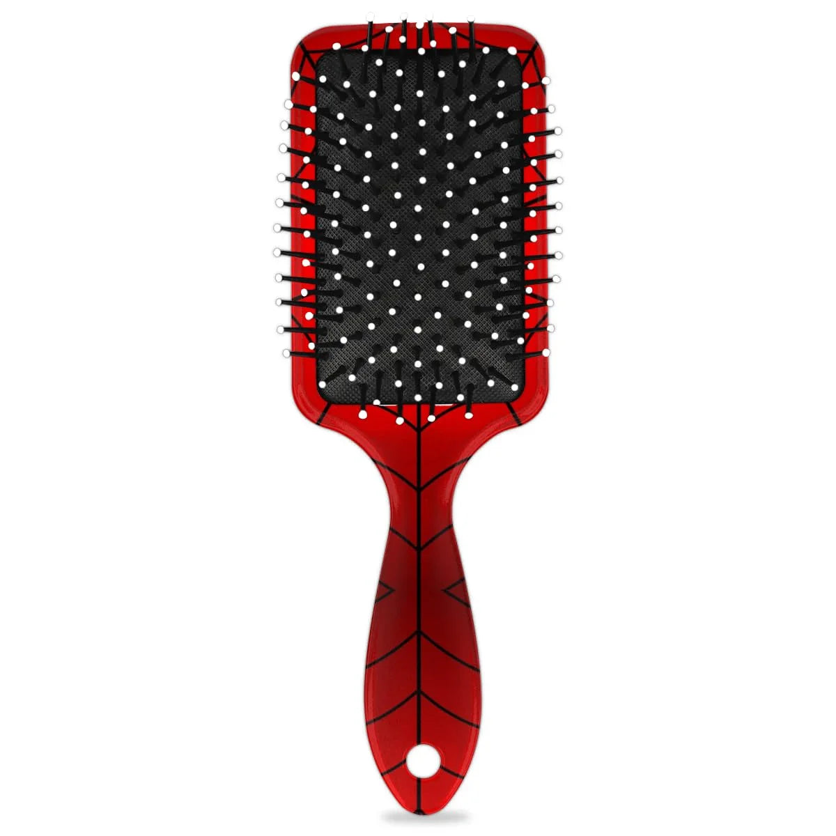 Personalized-Kids-Hair-Brush for Boy Girls Custom Gift Detangler Brush Soft Bristle Hair Brushes Travel Hair Brush for All Hair Types Christmas Hallowmas Spider Web Sliver Dot