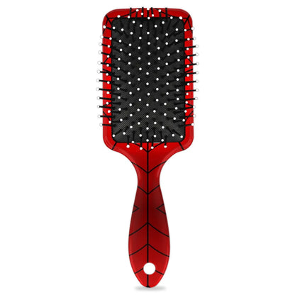 Personalized-Kids-Hair-Brush for Boy Girls Custom Gift Detangler Brush Soft Bristle Hair Brushes Travel Hair Brush for All Hair Types Christmas Hallowmas Spider Web Sliver Dot