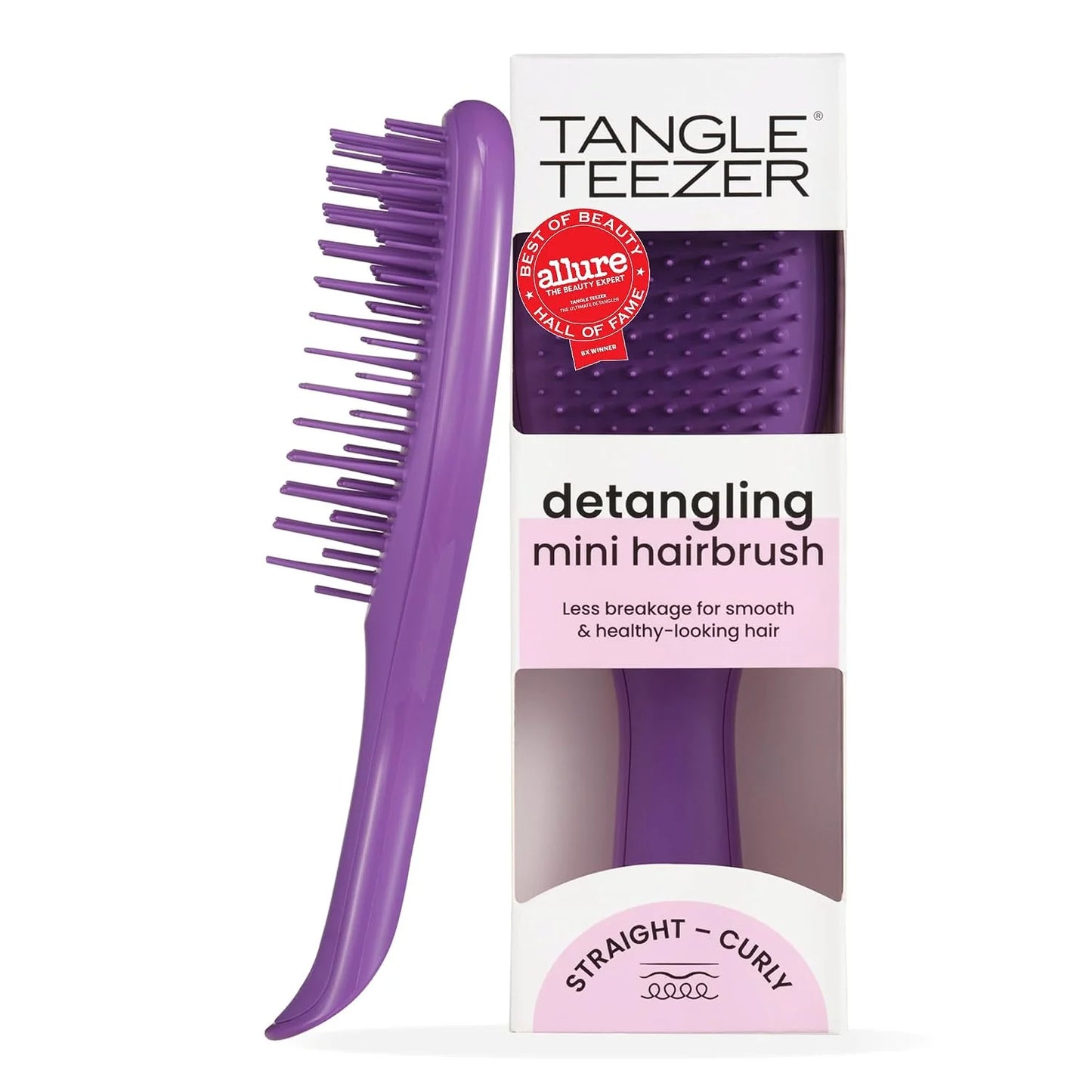 Tangle Teezer Ultimate Detangler Mini Hair Brush, Pink & Mint