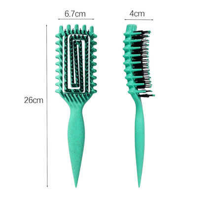 Curly Hair Brush Candybrush Curl Defining Brush for Detangling Shaping and Defining Curls for Women, Men, Wet & Dry Hair (Green Pink)