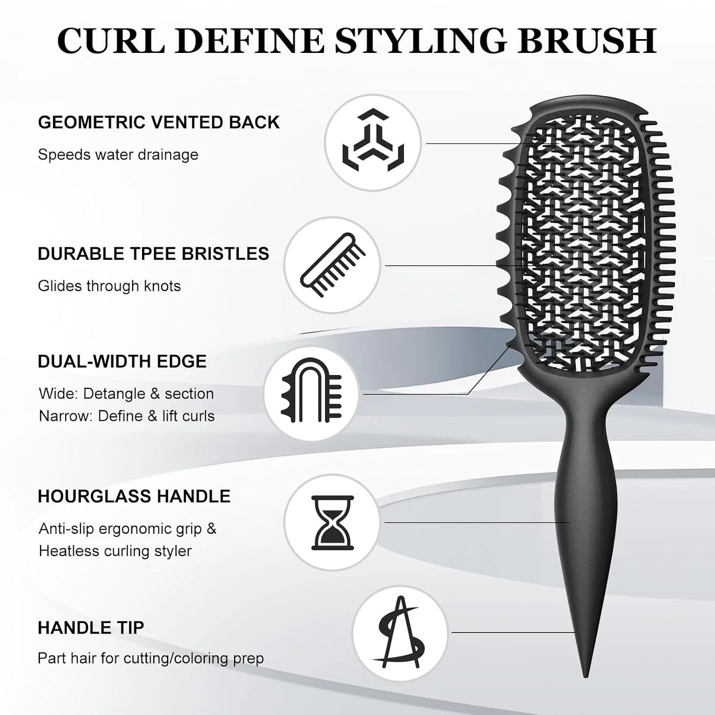 Curly Hair Brush, Curl Brush For Wet & Dry Hair,Curl Defining For Women&Men