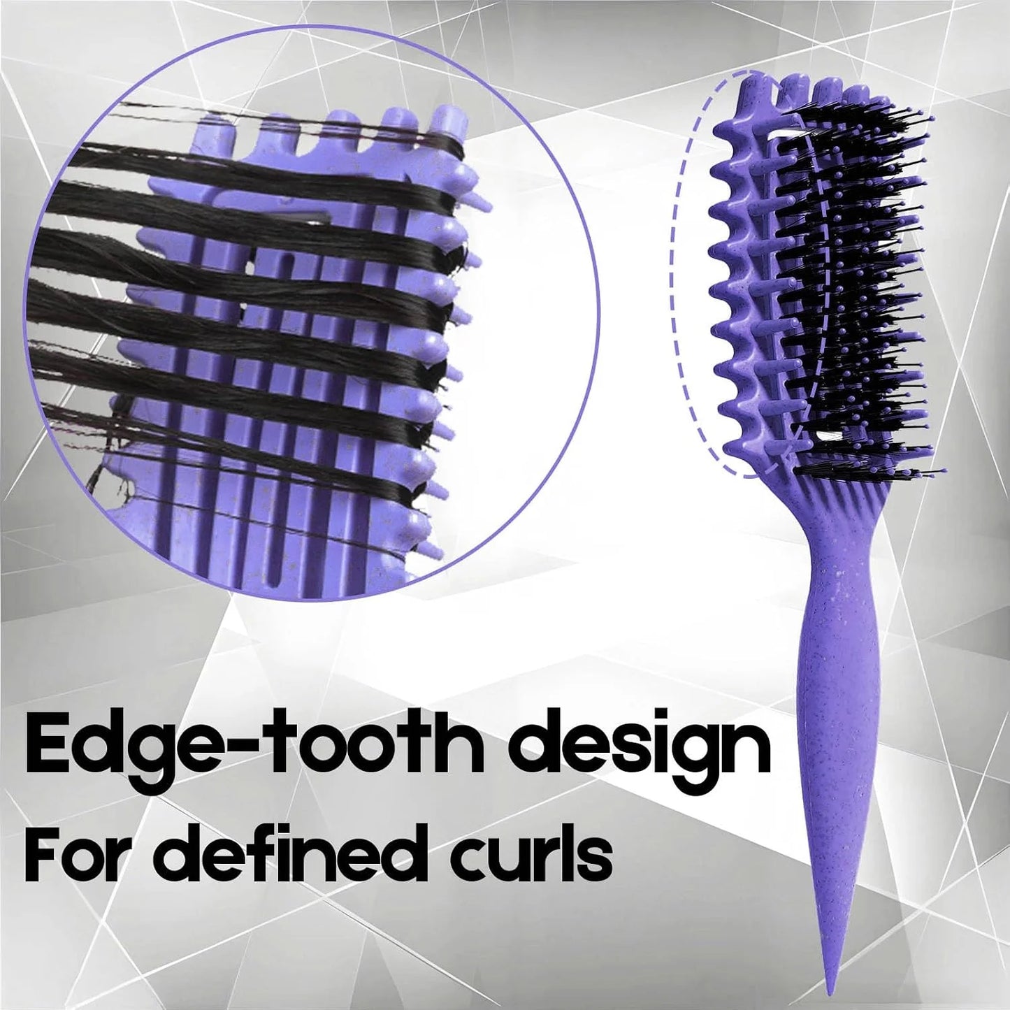 Curly Hair Brush Candybrush Curl Defining Brush for Detangling Shaping and Defining Curls for Women, Men, Wet & Dry Hair (Green Pink)