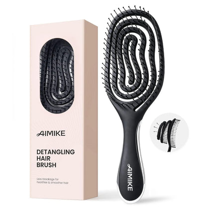 AIMIKE Spiral Hairbrush for Fine Hair, Wet Detangler Brush for Women & Kids