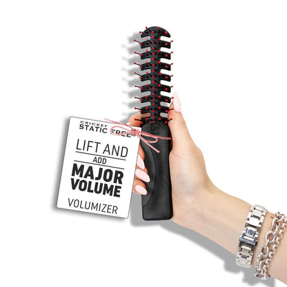 Cricket Static Free Volumizer Hair Brush - Styling, and Detangling All Hair Types, Long, Short, Thick, Thin, Curly, Straight, and Wavy, Happy Hair (Sky Blue)