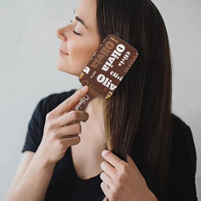 Personalized Name Hair Brush Detangler Brush Gifts for Women Man Custom Detangler-Hair-Brush Kids-Toddler-Girls for Travel All Hair Types