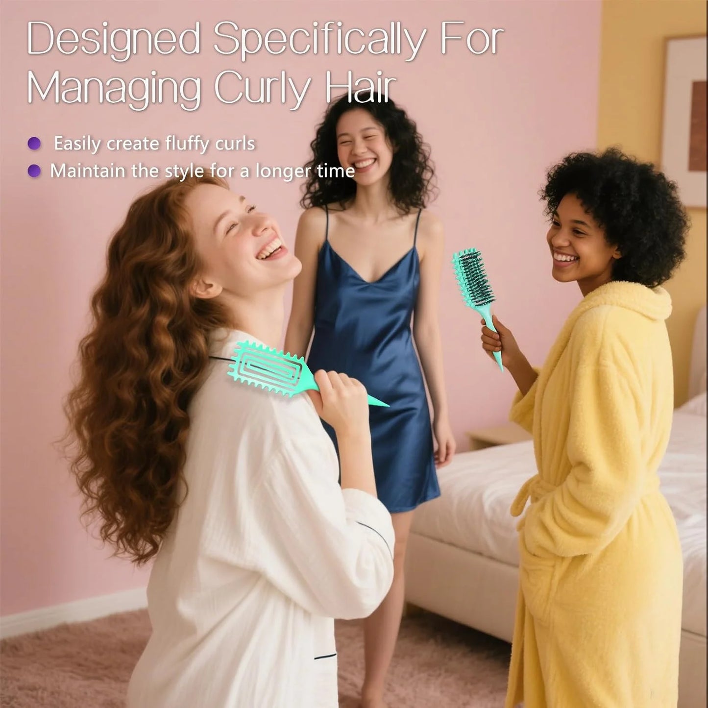 Curly Hair Brush, Cat Ear Curl Brush for Men & Women