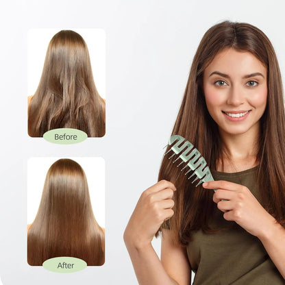 Ecoed Hair brush, Vented Detangling Brush, Quickly Detangles and Smooths hair for Curly, Thick, and Straight Hair, Hair Brush for Women and Men, Blue, Eco Friendly, Sustainable Material