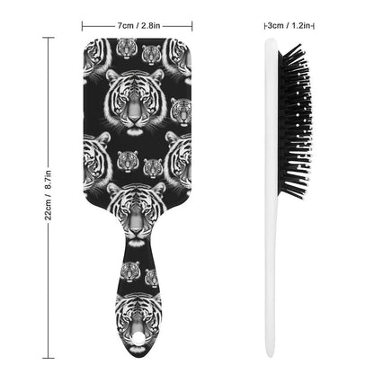 Air-Cushion Comb Black Gold Glitter Cheetah Leopard Print, Smooth Hair Salon Anti-Knotting Fluffy, For Long Thick Curly Hair, 1 Pack