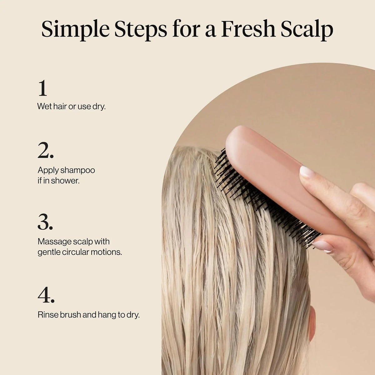 Kitsch Scalp Renewal Brush - Hairbrush Scalp Massager - Soft Violet