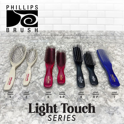 Phillips Brush Light Touch 1 & 2 Oval Cushion Hair Brush Combo, Full Sizes