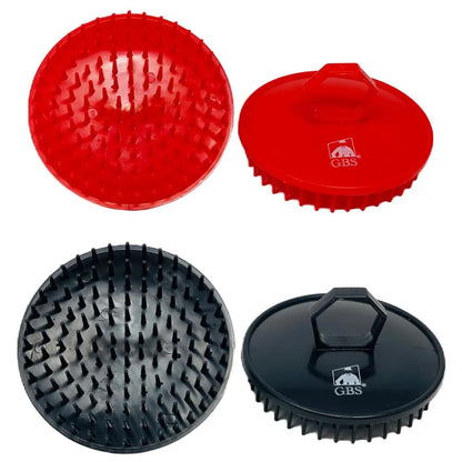 G.B.S Easy to Hold Hair Scalp Shampoo Brush Scrubber, 4 Black, 4 Red, Pack of 8