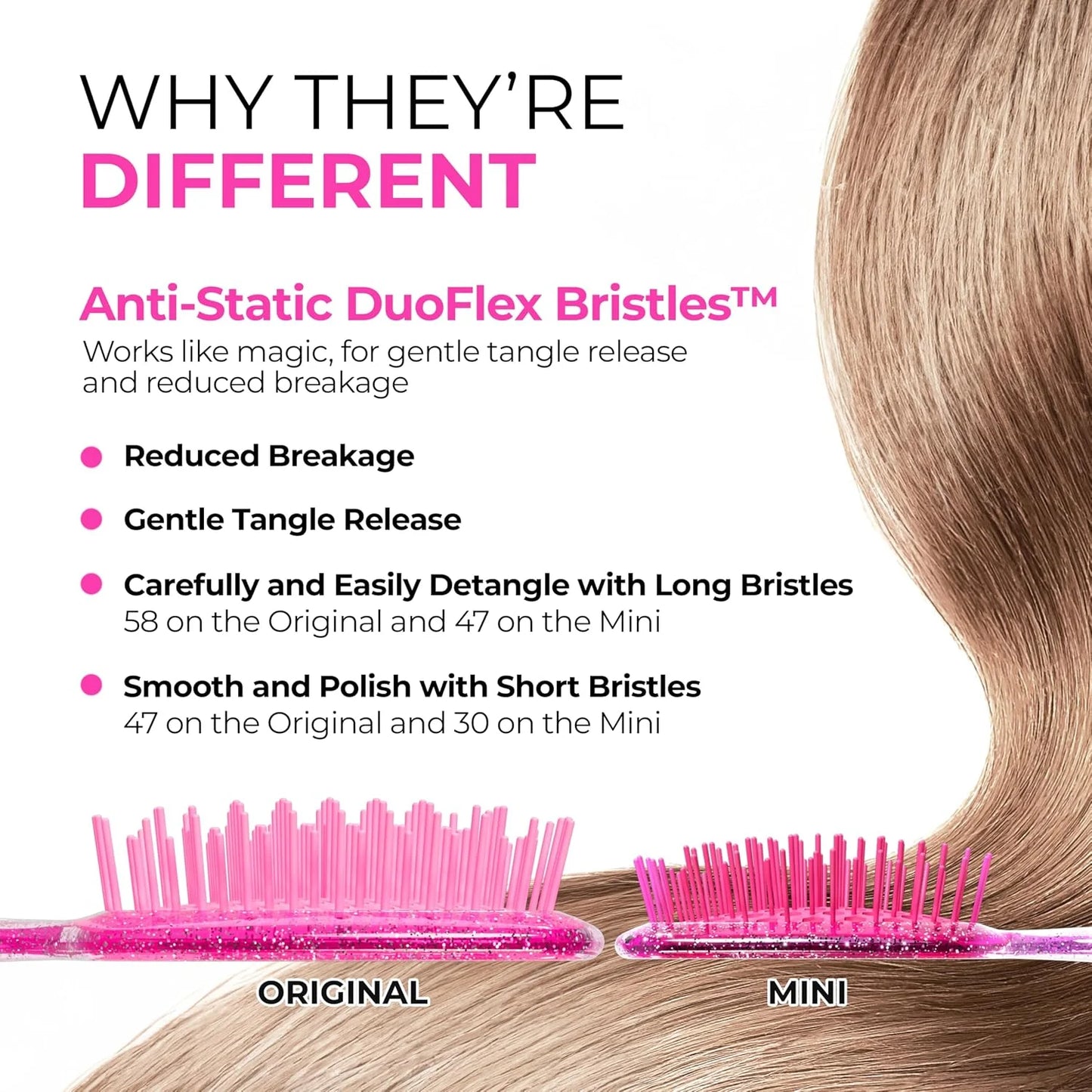 FHI Heat UNbrush Detangling Brush Combo Pack - Original + Mini