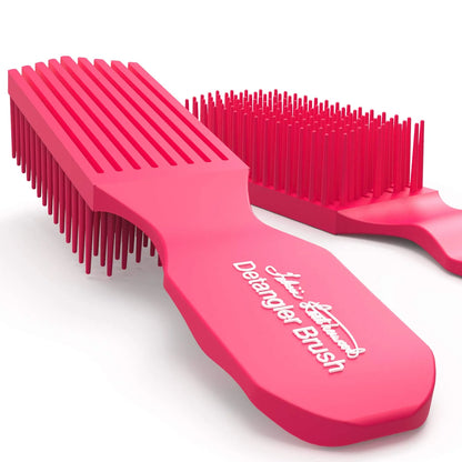 Yellow Detangler Brush by Felicia Leatherwood - For Kinky, Curly, Wavy 4c or Straight Hair - Tame Your Tangles Smooth Your Coils - Pain Free for All Ages