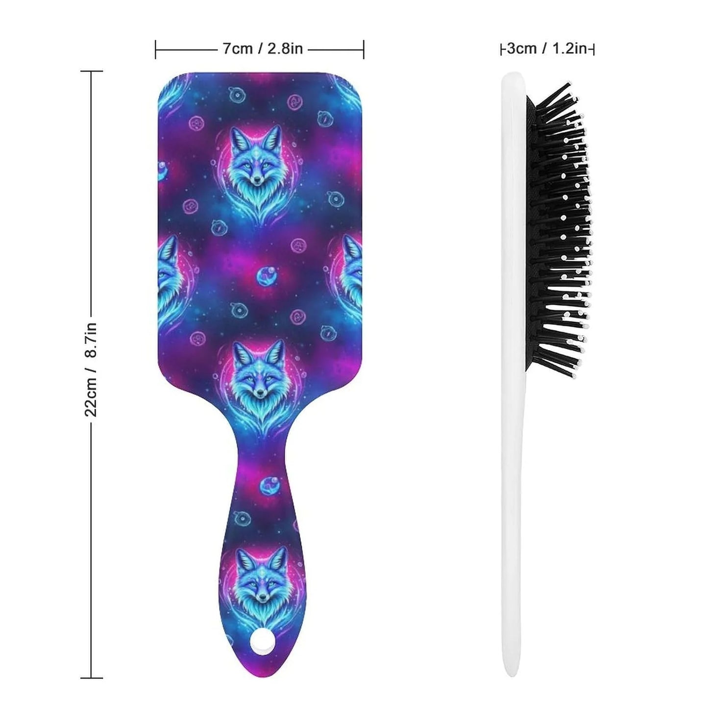 Women Girls Ladies Hair Brush Purple Black Buffalo Check Plaid Pattern, Paddle Brush for Detangling Scalp Massage, Cushion Hairbrush for Long Thick Curly Hair