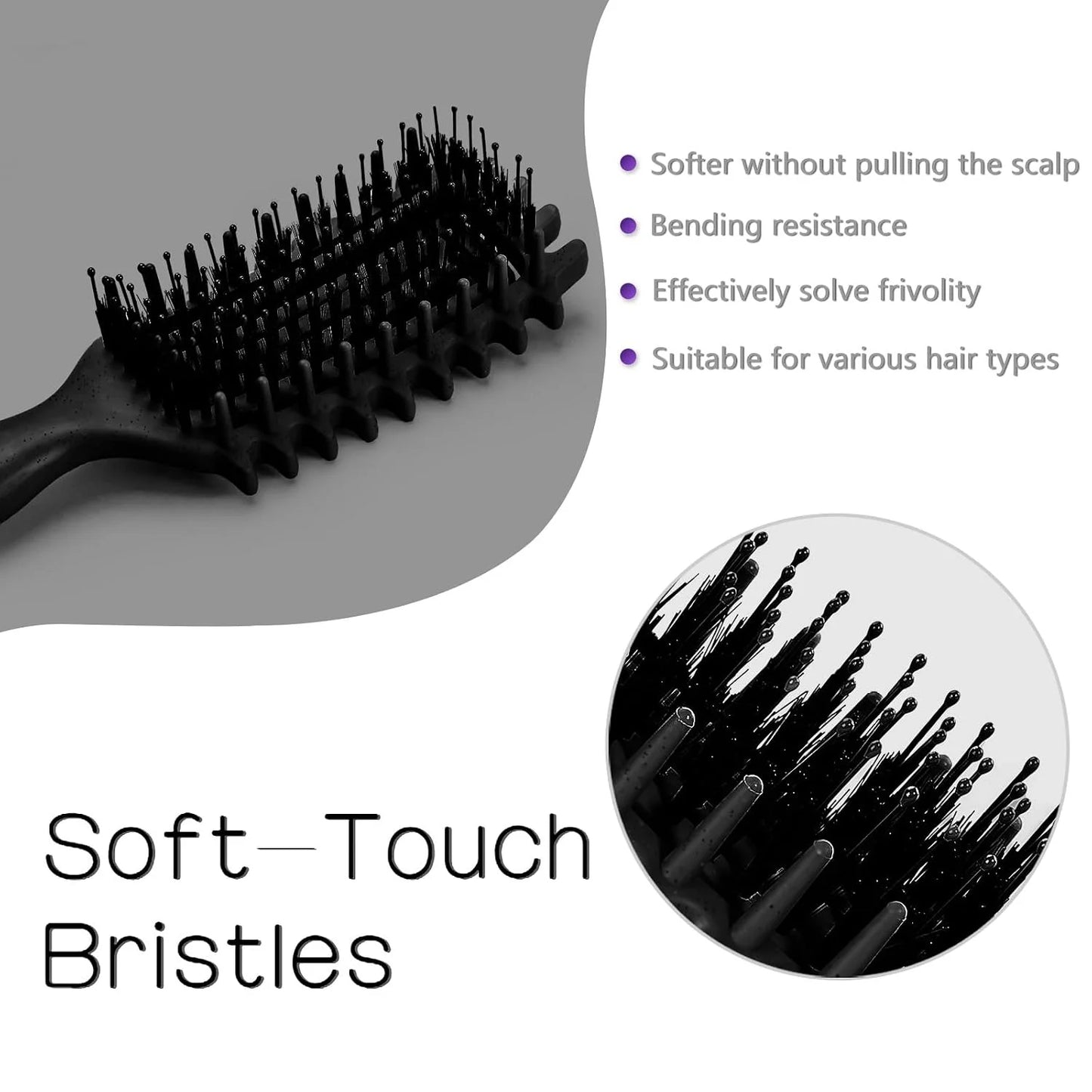 Curly Hair Brush, Cat Ear Curl Brush for Men & Women