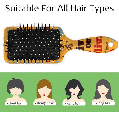 Personalized Name Hair Brush Detangler Brush Gifts for Women Man Custom Detangler-Hair-Brush Kids-Toddler-Girls for Travel All Hair Types