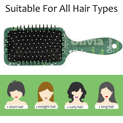Personalized Name Hair Brush Detangler Brush Gifts for Women Man Custom Detangler-Hair-Brush Kids-Toddler-Girls for Travel All Hair Types