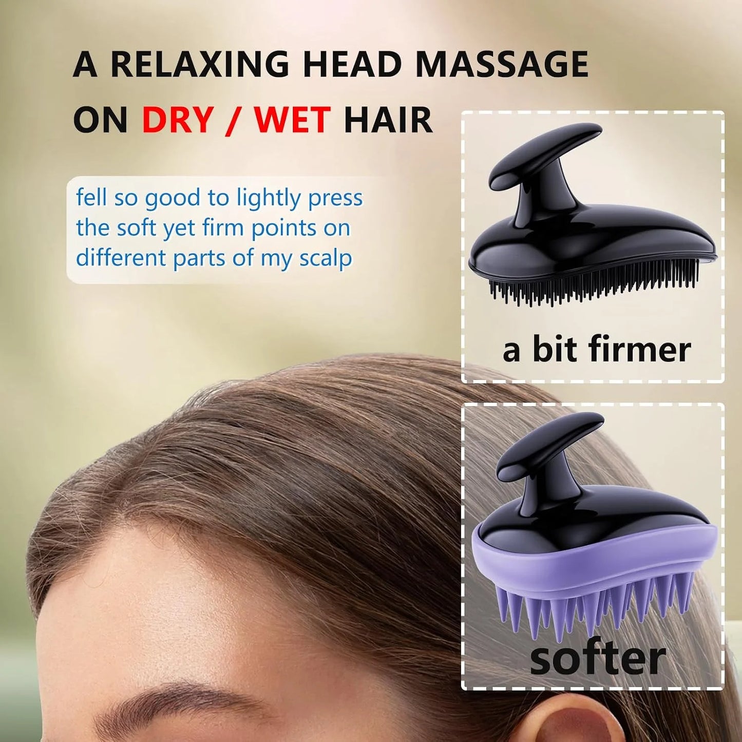 Scalp Scrubber Massager Shampoo Brush,Exfoliator for Dandruff & Hair Growth