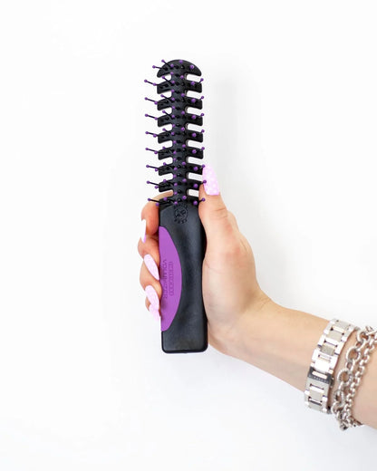 Cricket Static Free Volumizer Hair Brush - Styling, and Detangling All Hair Types, Long, Short, Thick, Thin, Curly, Straight, and Wavy, Happy Hair (Sky Blue)