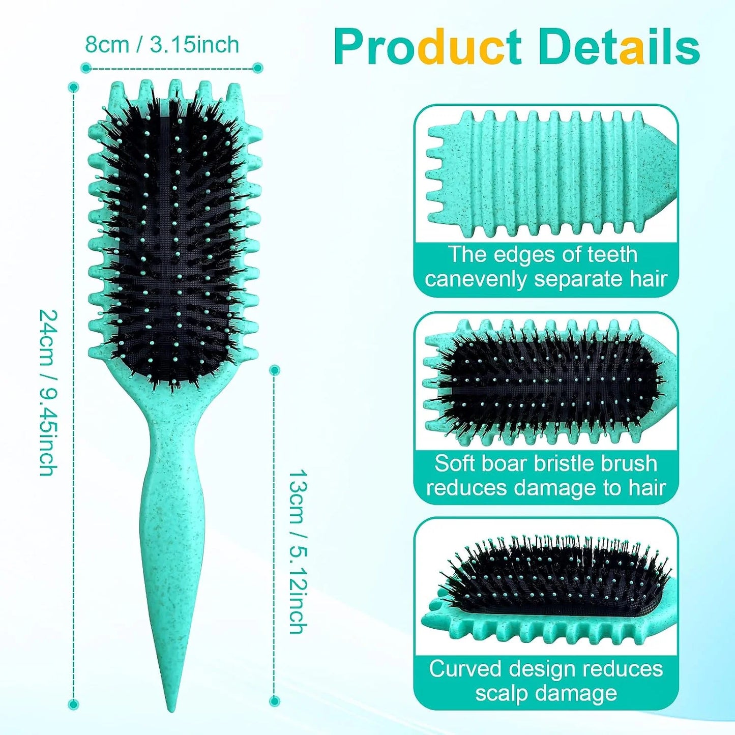 Candy Brush,Curly Hair Brush,Curl Defining Brush,Shaping and Defining Curls for Women Hair Brush for Combing and Shaping,Reduce Pulling and Curl Separation For Defined Curls(Purple)