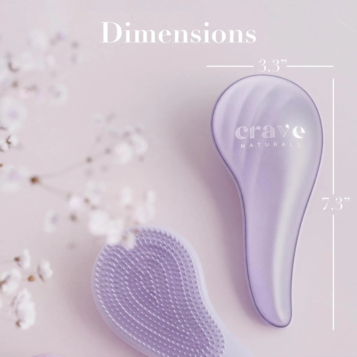 Crave Naturals Mini Detangler Hair Brush Turquoise – Glide Thru Hair Detangler Brush for Women, Kids & Toddlers – Gentle Scalp Care, No-Pain Tangle-Free Hairbrush for All Hair Types, Travel Hair Brush
