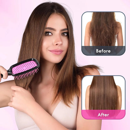 4 Pack Vented Detangling Hair Brush - Detangler Hairbrush with Soft Bristles for Effortless Tangle Free - Ideal for Wet Dry or Curly Damaged Hair for Women Men Kids