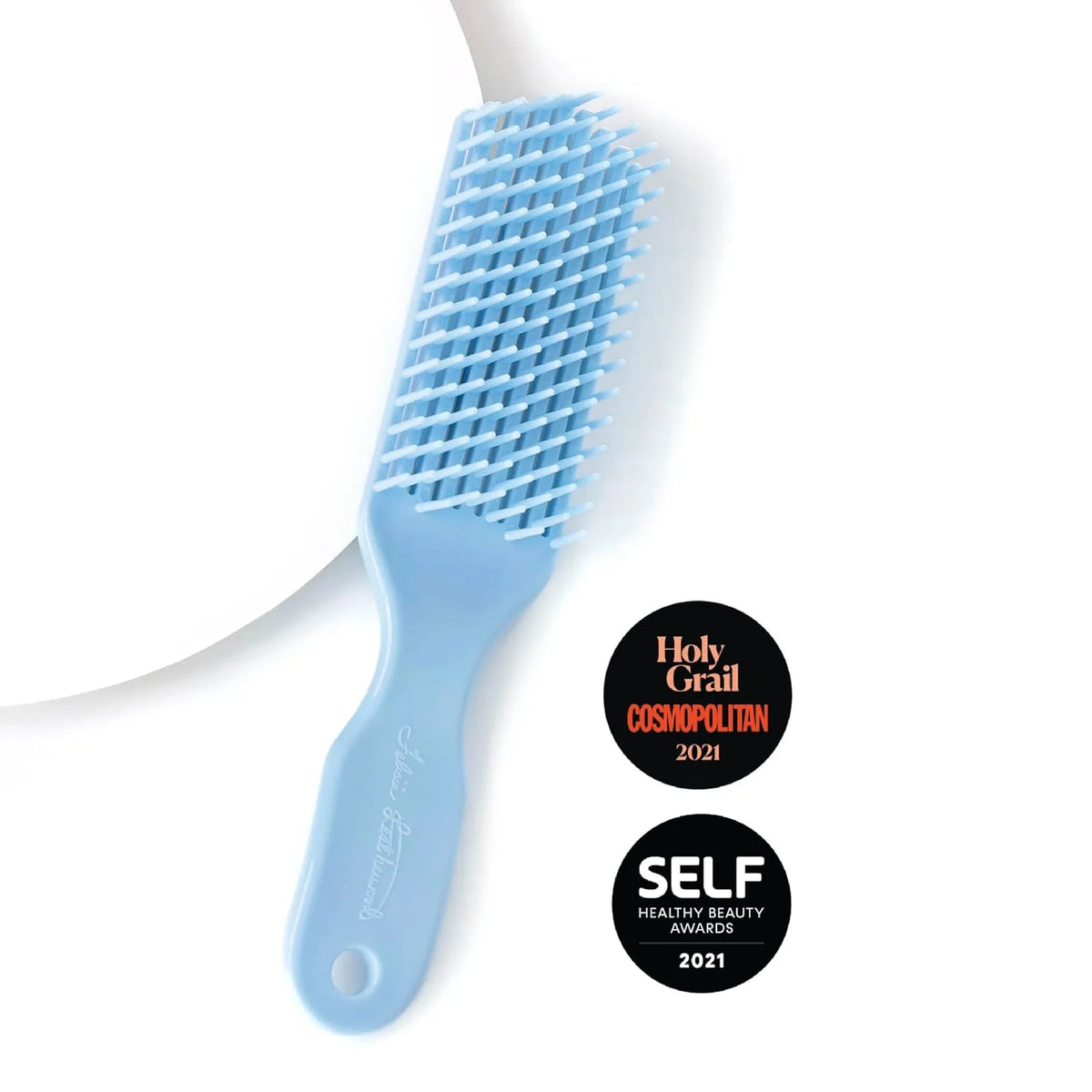 Yellow Detangler Brush by Felicia Leatherwood - For Kinky, Curly, Wavy 4c or Straight Hair - Tame Your Tangles Smooth Your Coils - Pain Free for All Ages